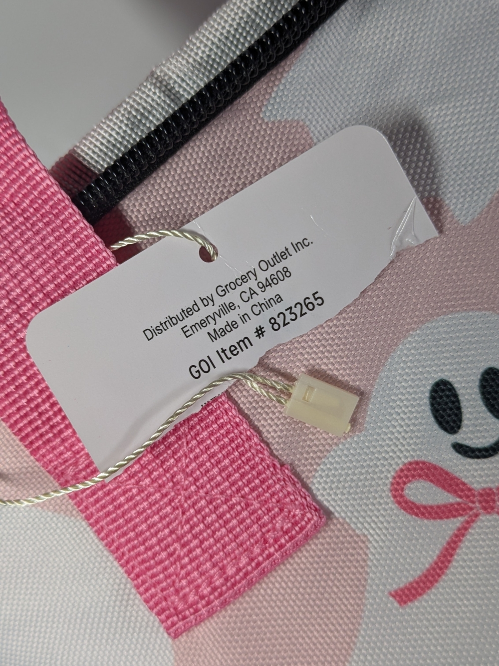 Grocery Outlet 2026 Summerween/Halloween Pink Ghost Print Cooler Bag - Picture 10 of 14